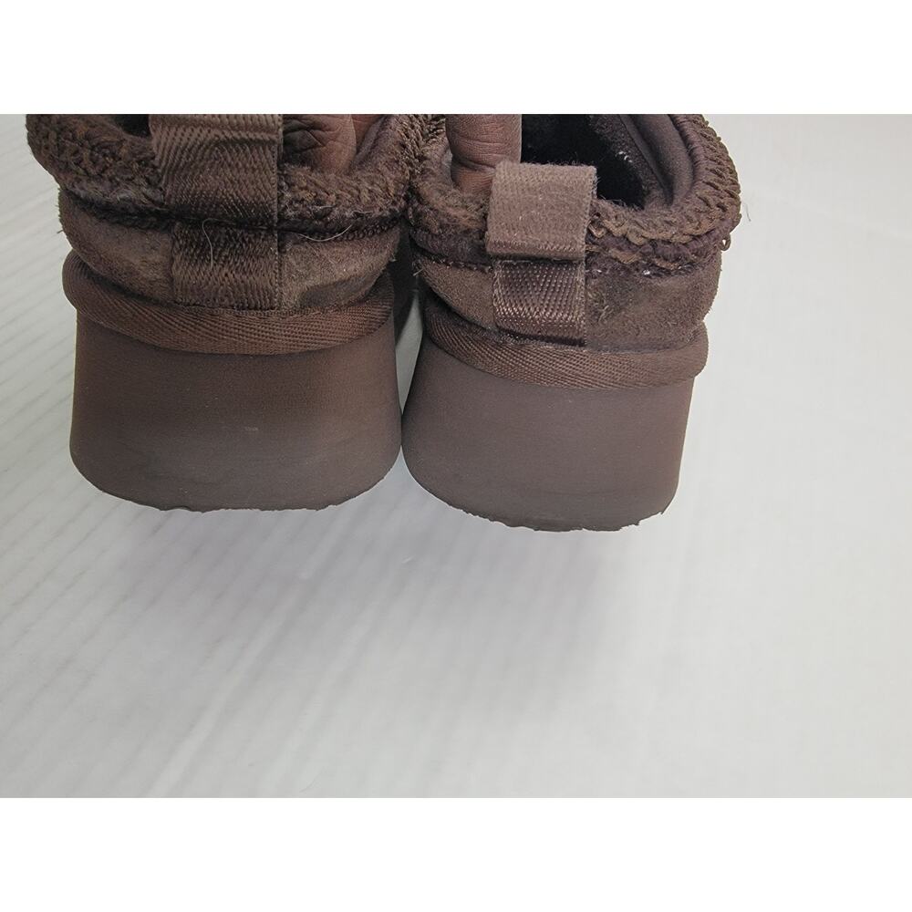 UGG Size 9 Tazz II Suede Platform Slipper Clogs Tasman Womens Chocolate Brown - Picture 7 of 9